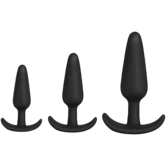Tush Trainer - 3 Delige Siliconen Set - Zwart
