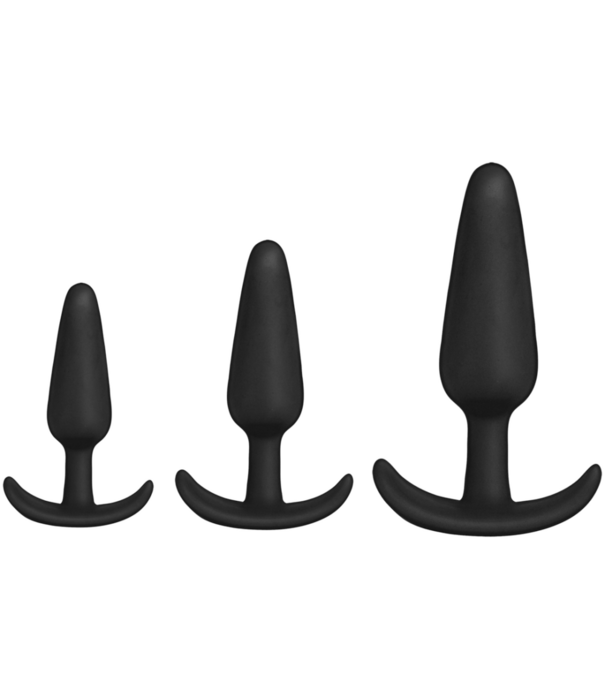 Doc Johnson Tush Trainer - 3 Delige Siliconen Set - Zwart