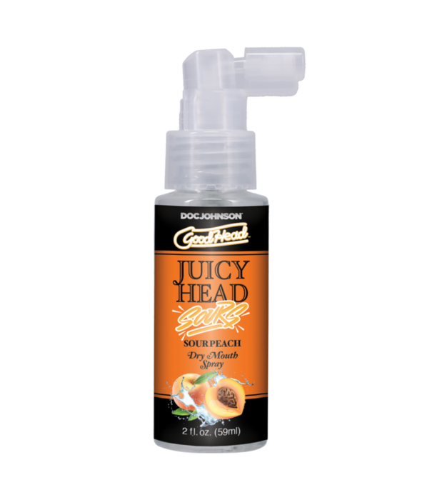 Doc Johnson Juicy Head - Dry Mouth Spray - Sour Peach - 2 fl oz / 59 ml