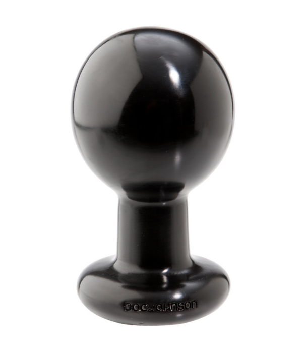 Doc Johnson The Classic - Round Butt Plug - Large - Black