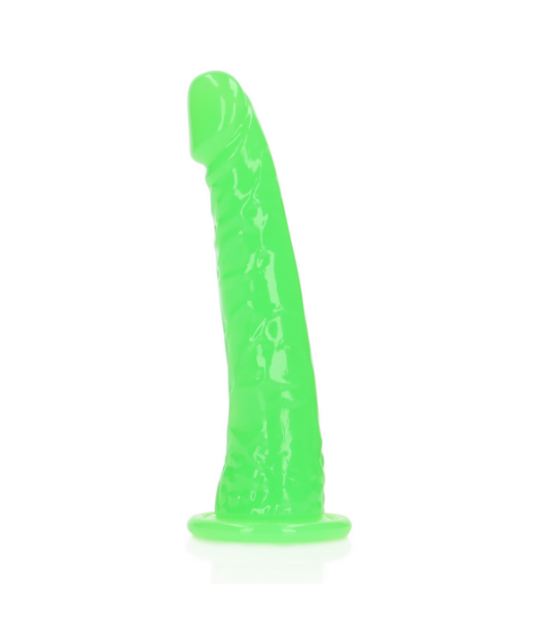 RealRock by Shots Slanke Realistische Dildo met Zuignap - Glow in the Dark - 6'' / 15,5 cm