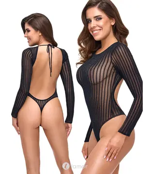 Body met lange mouwen zwart, CC2645114
