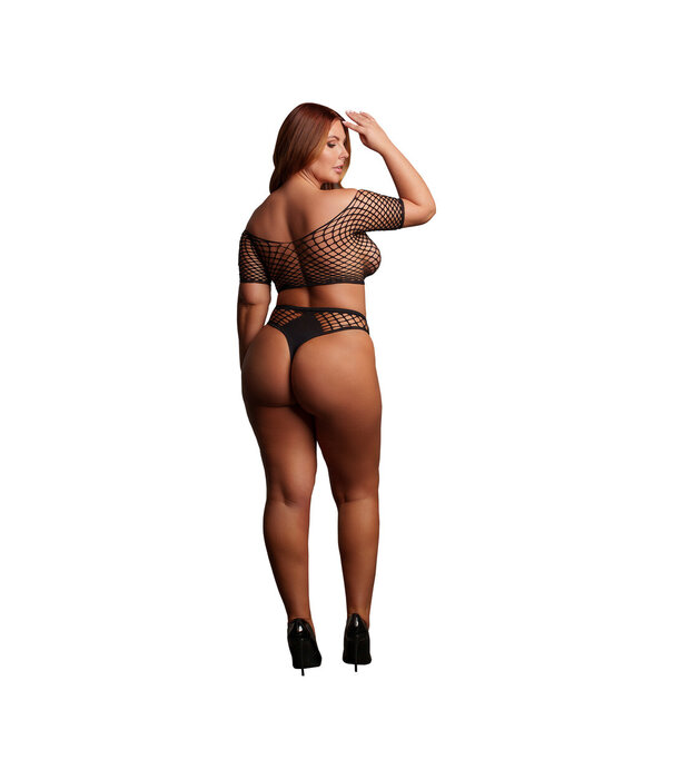 Le Désir by Shots Melia - Open Work Set - Queen Size - Black