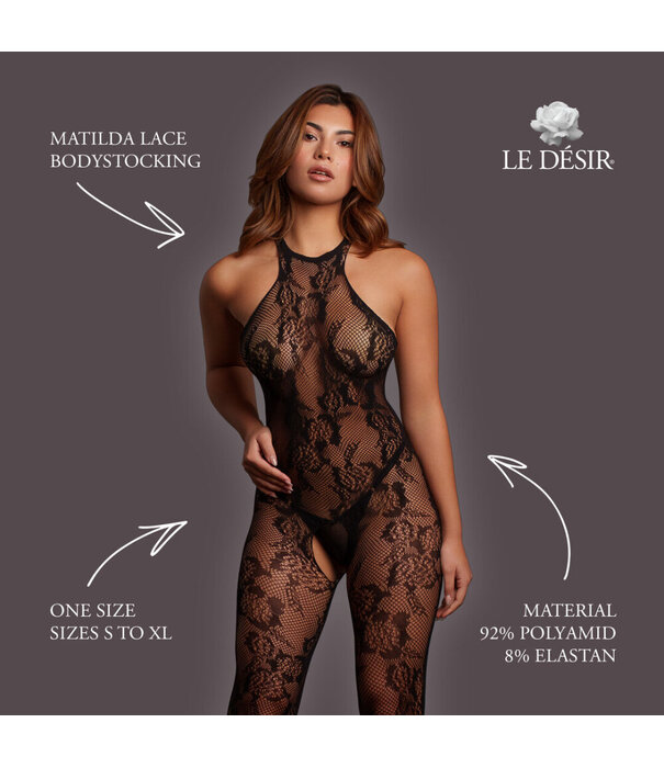 Le Désir by Shots Matilda - Lace Bodystocking - One Size - Black