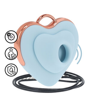 Luvie - Hartvormige AirTap Vibrator - Blauw