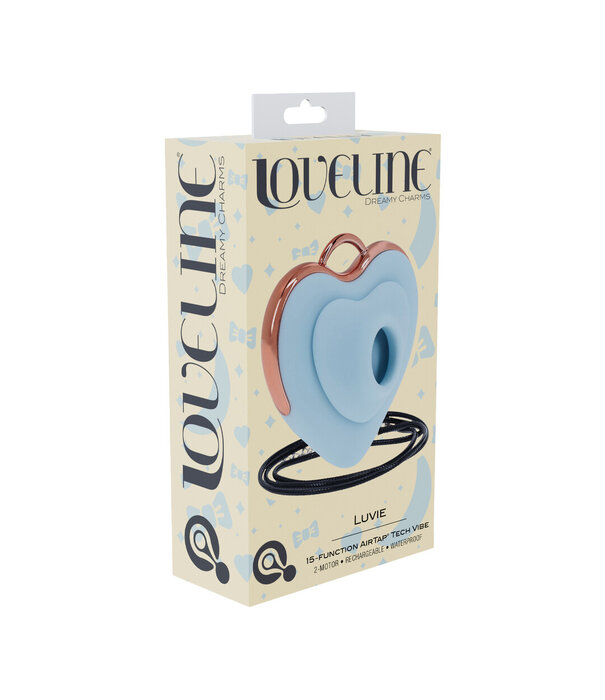 Loveline by Shots Luvie - Hartvormige AirTap Vibrator - Blauw