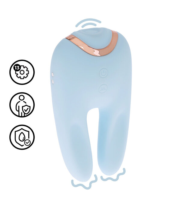 Loveline by Shots Bonnie - Dubbelzijdige Tapping Vibrator - Blauw