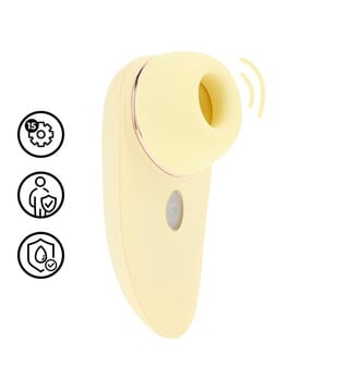 Aurie - AirTap Vibrator met Twee Hoofdaccessoires - Geel