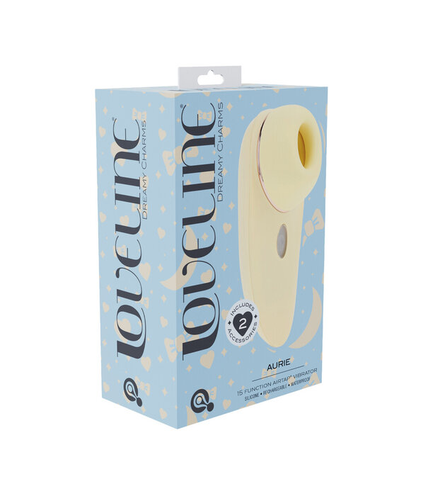 Loveline by Shots Aurie - AirTap Vibrator met Twee Hoofdaccessoires - Geel
