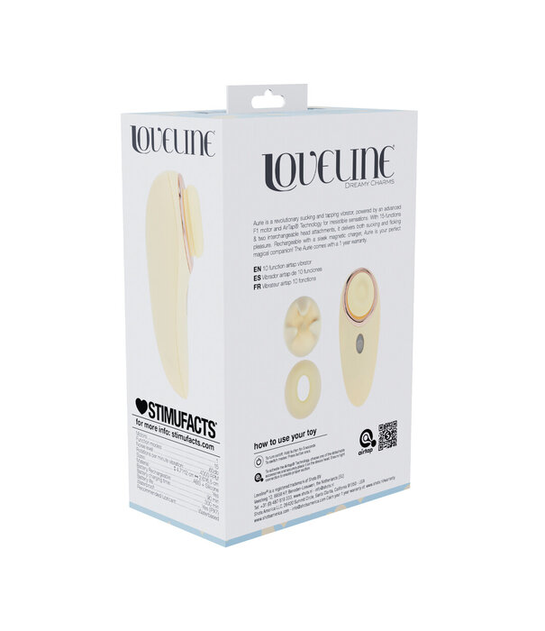 Loveline by Shots Aurie - AirTap Vibrator met Twee Hoofdaccessoires - Geel
