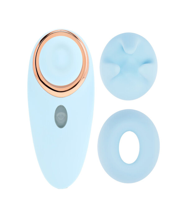 Loveline by Shots Aurie - AirTap Vibrator met Twee Hoofdaccessoires - Blauw