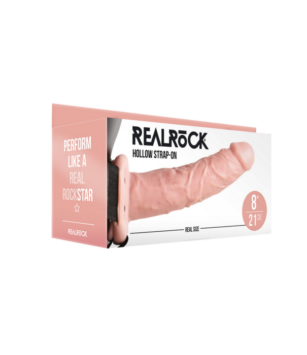 RealRock by Shots Hollow Strap-On zonder Balls - 8 / 20,5 cm