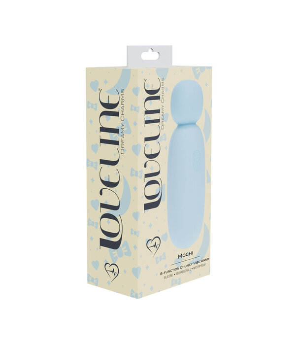 Loveline by Shots Mochi - Mini Chunky Wand Vibrator - Blauw