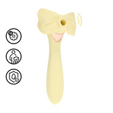 Darling - AirTap Wand Vibrator met Vijf Koppen Accessoires - Geel