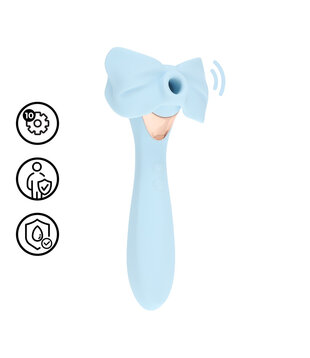 Darling - AirTap Wand Vibrator met Vijf Koppen Accessoires - Blauw