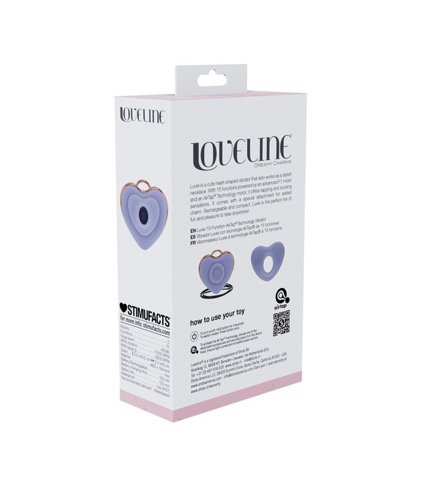 Loveline by Shots Luvie - Hartvormige AirTap Vibrator - Lavendel