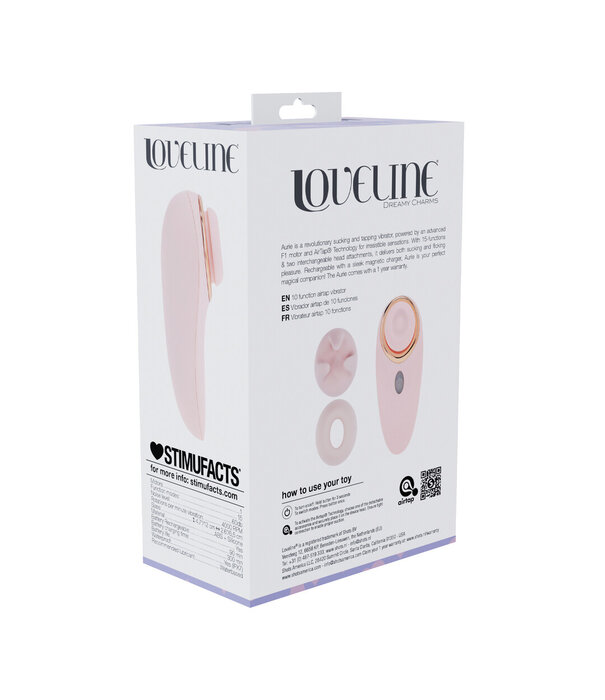 Loveline by Shots Aurie - AirTap Vibrator met Twee Hoofdaccessoires - Roze