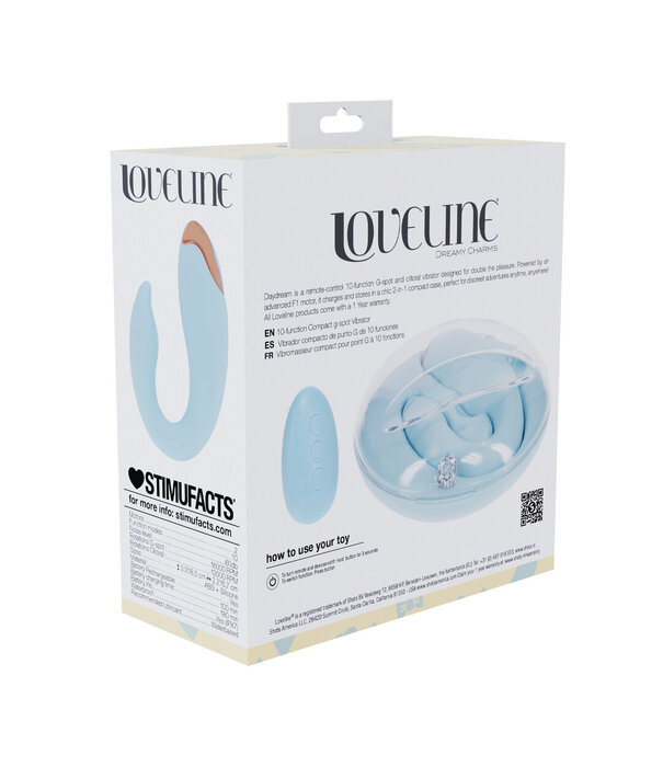 Loveline by Shots Daydream - Compact G-Spot Vibrator met Afstandsbediening - Blauw