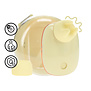 Dreamsicle - Compact AirTap Vibrator met Twee Hoofdaccessoires - Geel