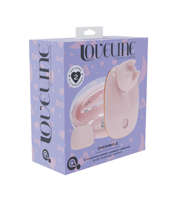 Loveline by Shots Dreamsicle - Compact AirTap Vibrator met Twee Hoofdaccessoires - Roze