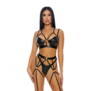 That's My Spot Cheetah Print Lingerie Set - L - Zwart - Copy