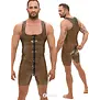 LateX latex bodysuit smoke met korte pijpen en 2-weg ritssluiting LX2910470