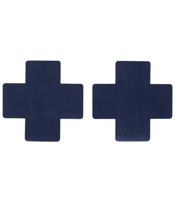 * Magic Shiver Magic Shiver blauwe tepelstickers van polyester met zelfklevende achterzijde 8 cm