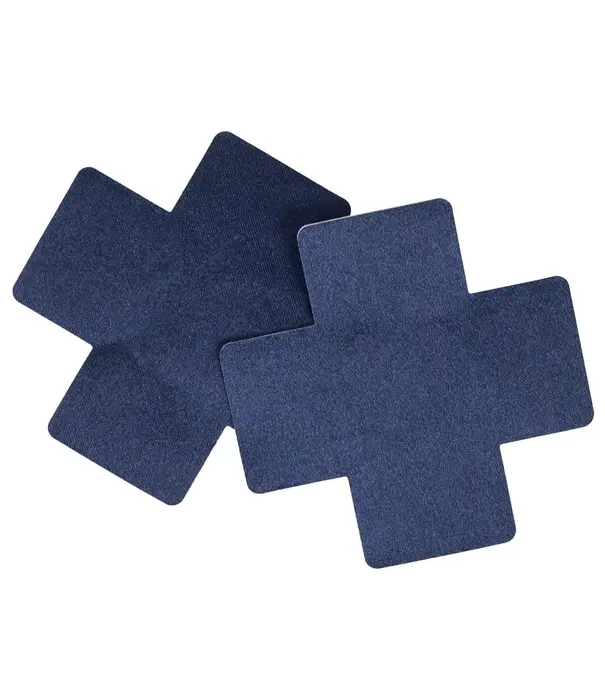 * Magic Shiver Magic Shiver blauwe tepelstickers van polyester met zelfklevende achterzijde 8 cm