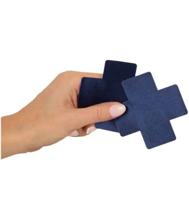 * Magic Shiver Magic Shiver blauwe tepelstickers van polyester met zelfklevende achterzijde 8 cm