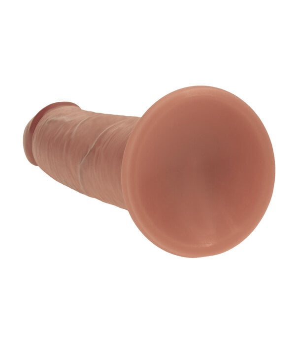 RealRock by Shots Dual Density Silicone Realistische Sliding Skin Dildo - 8 / 20,5 cm - Tan