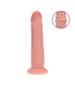 Dual Density Silicone Realistische Sliding Skin Dildo - 8 / 20,5 cm - Vlees
