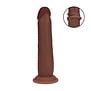 Dual Density Silicone Realistische Sliding Skin Dildo - 8 / 20,5 cm - Bruin