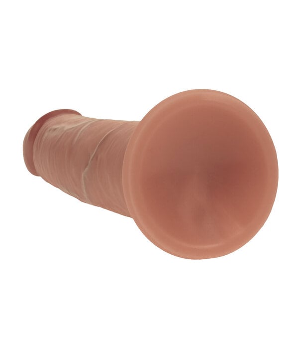 RealRock by Shots Dual Density Silicone Realistische Sliding Skin Dildo - 7 / 18,5 cm - Tan