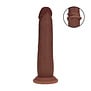Dual Density Silicone Realistische Glijdende Huid Dildo - 7 / 18,5 cm - Bruin