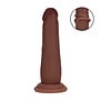 Dual Density Silicone Realistische Sliding Skin Dildo - 6 / 15,5 cm - Bruin