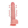 Dual Density Silicone Realistic Vibrating Thrusting Dildo with Balls - 8 / 20,3 cm - Flesh