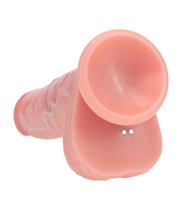 RealRock by Shots Dual Density Silicone Realistic Vibrating Thrusting Dildo with Balls - 8 / 20,3 cm - Flesh