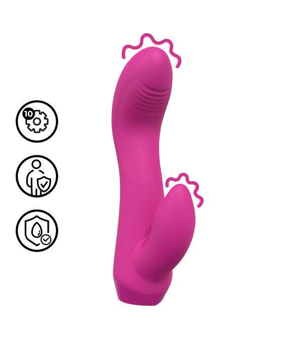 Loveline by Shots Mini Gebogen Konijnen Vibrator - Roze
