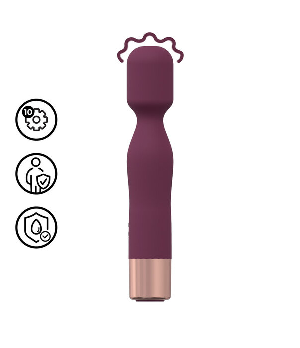 Loveline by Shots Mini Classic Wand Vibrator - Bordeau
