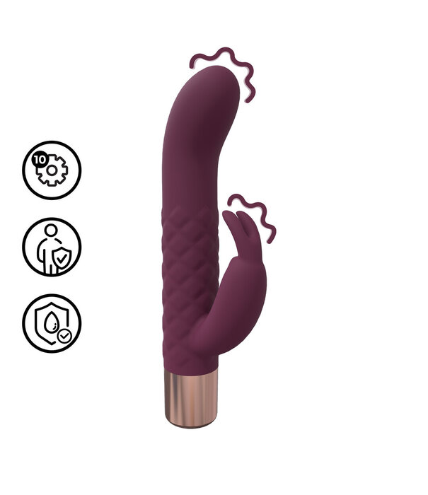 Loveline by Shots Mini Konijnen Vibrator - Bordeauxtint