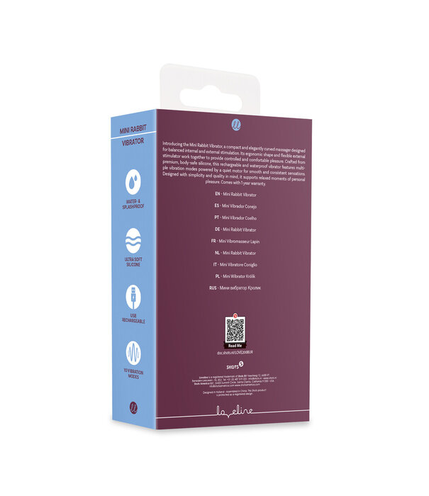 Loveline by Shots Mini Konijnen Vibrator - Bordeauxtint