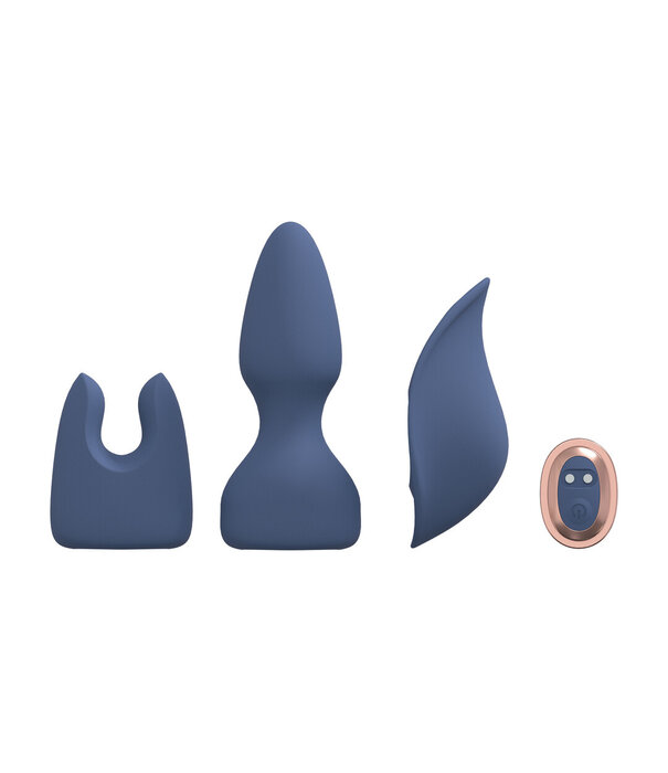 Loveline by Shots Vervangbare Vibrator Kit - Blauw/Grijs