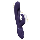 Mika - Triple Motor - Vibrerende Rabbit met Innovatieve G-Spot Flapper Stimulator - Paars