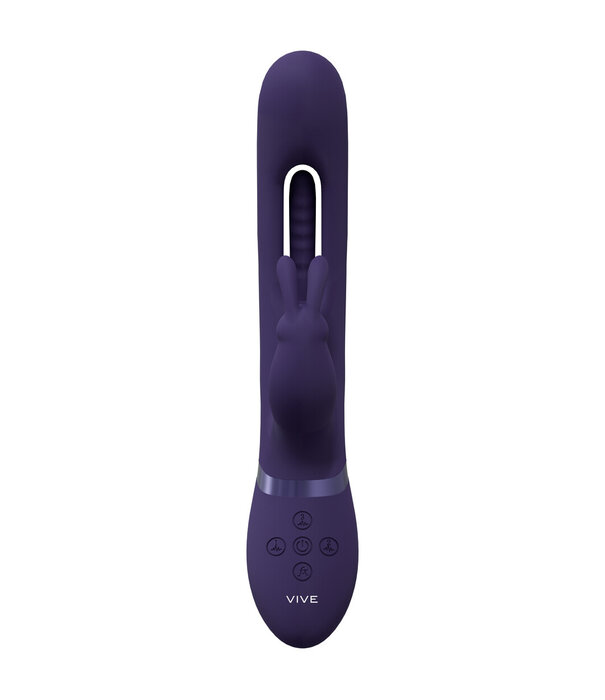 VIVE by Shots Mika - Triple Motor - Vibrerende Rabbit met Innovatieve G-Spot Flapper Stimulator - Paars
