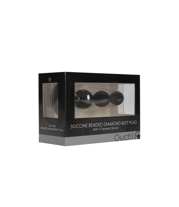 Ouch! by Shots Silicone Beaded Diamond Buttplug