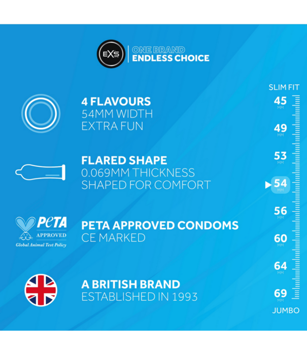EXS Gemengde Smaken Retailverpakking - 48 Stuks