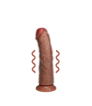 Vibrerende Reguliere Gebogen Cock - 6 / 15,5 cm - Tan