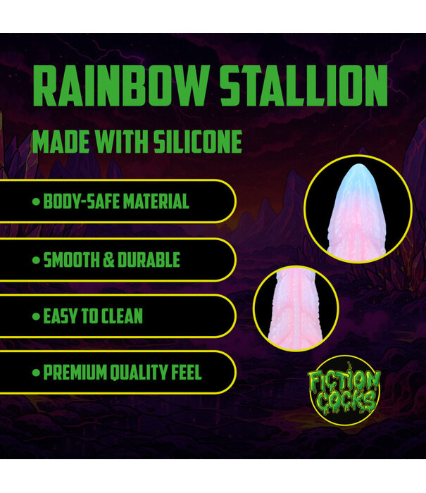 Ouch! by Shots Rainbow Stallion - Siliconen Anale Plug - Regenboog