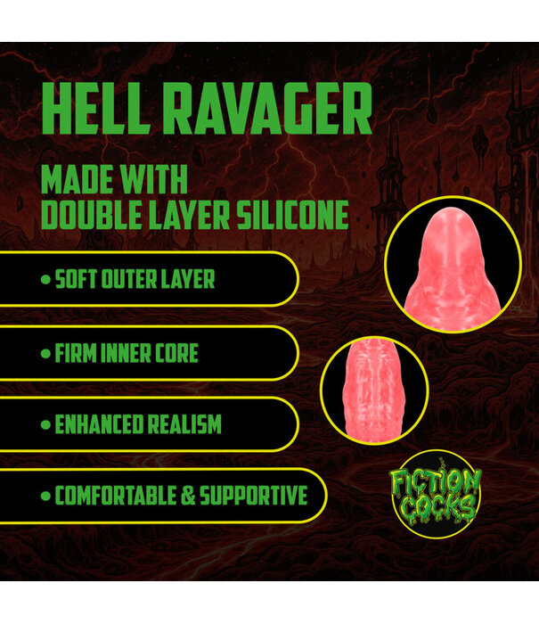 Ouch! by Shots Hell Ravager - Siliconen Dildo - Rood