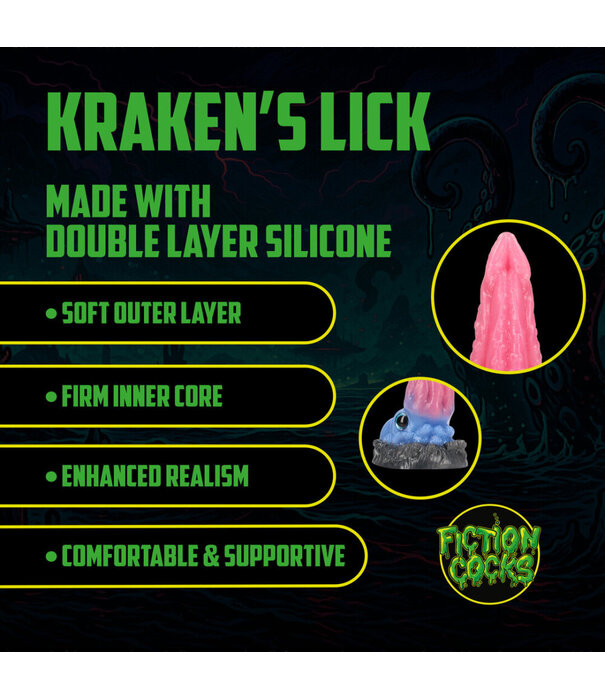 Ouch! by Shots Kraken's Lick - Siliconen Dildo - Blauw/Rood